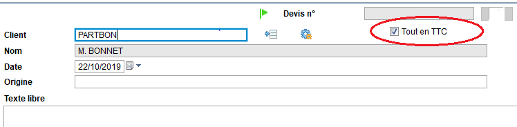 devis, option mode de calcul