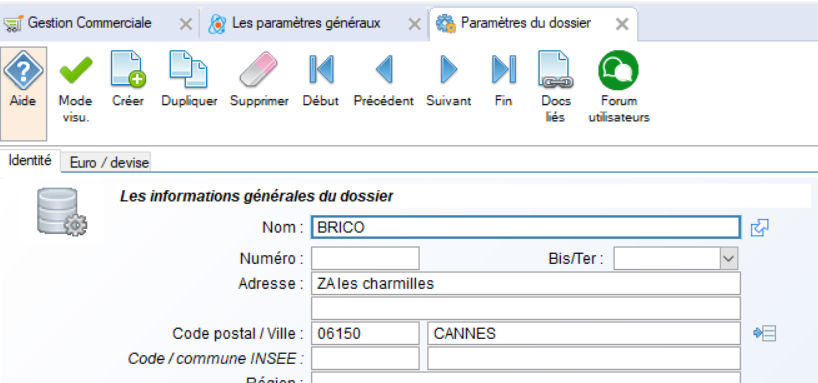 consultation des adresses