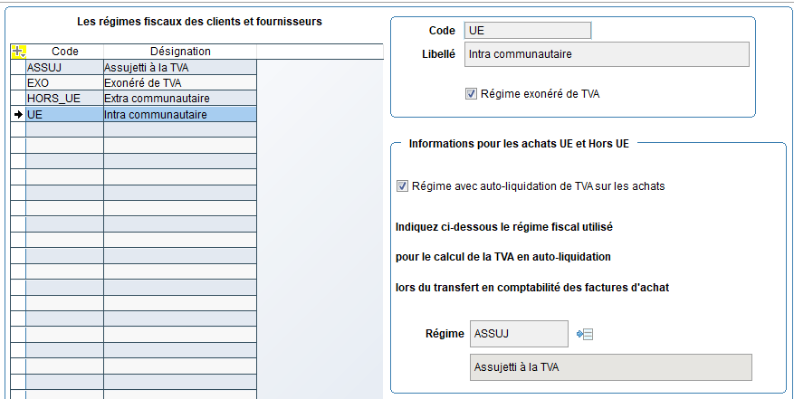 paramétrage de l'auto liquidation